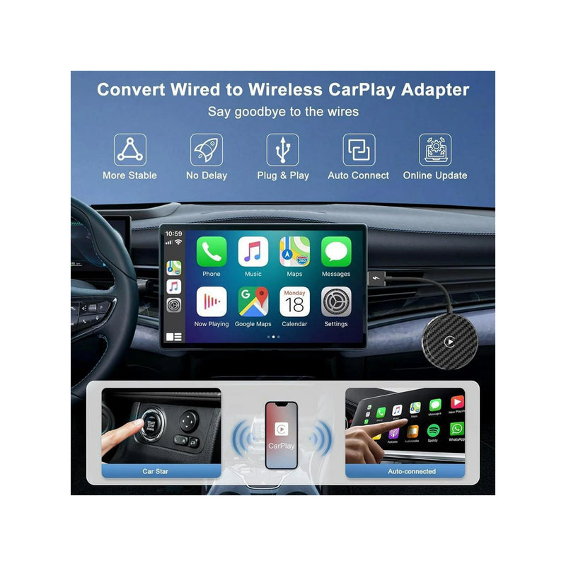 Load image into Gallery viewer, Plug and Play Mini Wireless CarPlay USB Adapter or iPhone 11/12/13/14/15/16 - Polar Tech Australia
