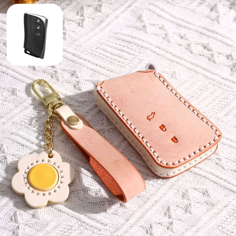 Cargue la imagen en el visor de la galería, Lexus Genuine Leather Car Key Fob Case Cover For ES350, LC500, LS500, UX200, GX460
