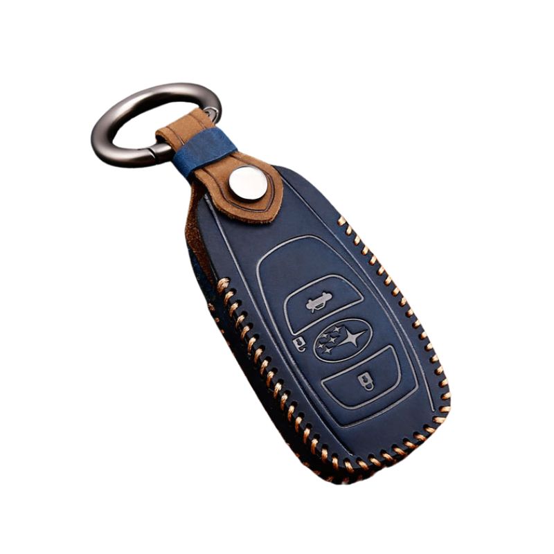 Load image into Gallery viewer, Subaru Cowhide Leather Car Key Fob Protective Cover Case For Outback, Ascent, Forester, Crosstrek, Legacy, Impreza, WRX
