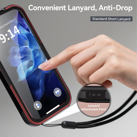 [Magsafe Compatible] [GTM Series][Latest Version] Apple iPhone 17/Air/Pro/Pro Max - Redpepper Shellbox Full Covered Metal Waterproof Heavy Duty Tough Armor Case