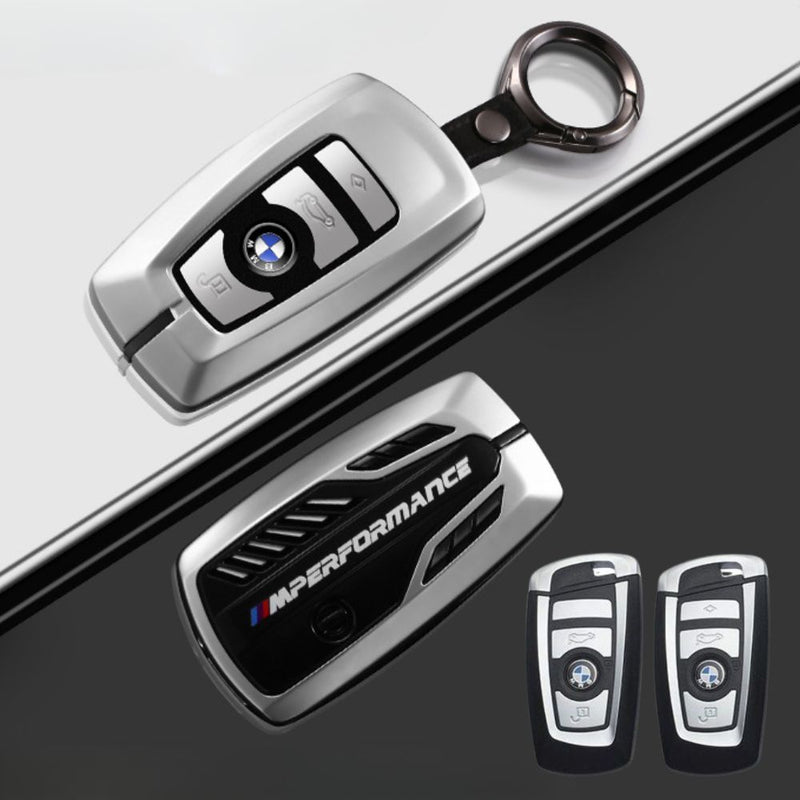 Cargue la imagen en el visor de la galería, BMW Carbon Fiber Metal Protective Car Key Fob Case Cover For 1, 3, 4, 5, 6 Series, X3, X5, X6, X7 - Polar Tech Australia
