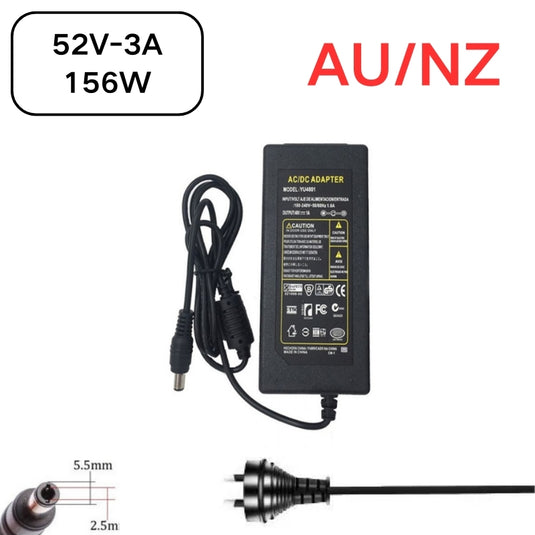 [52V-3A][5.5x2.5] Universal Computer/Monitor/CCTV POE Switch - Power Supply Adapter Wall Charger - Polar Tech Australia