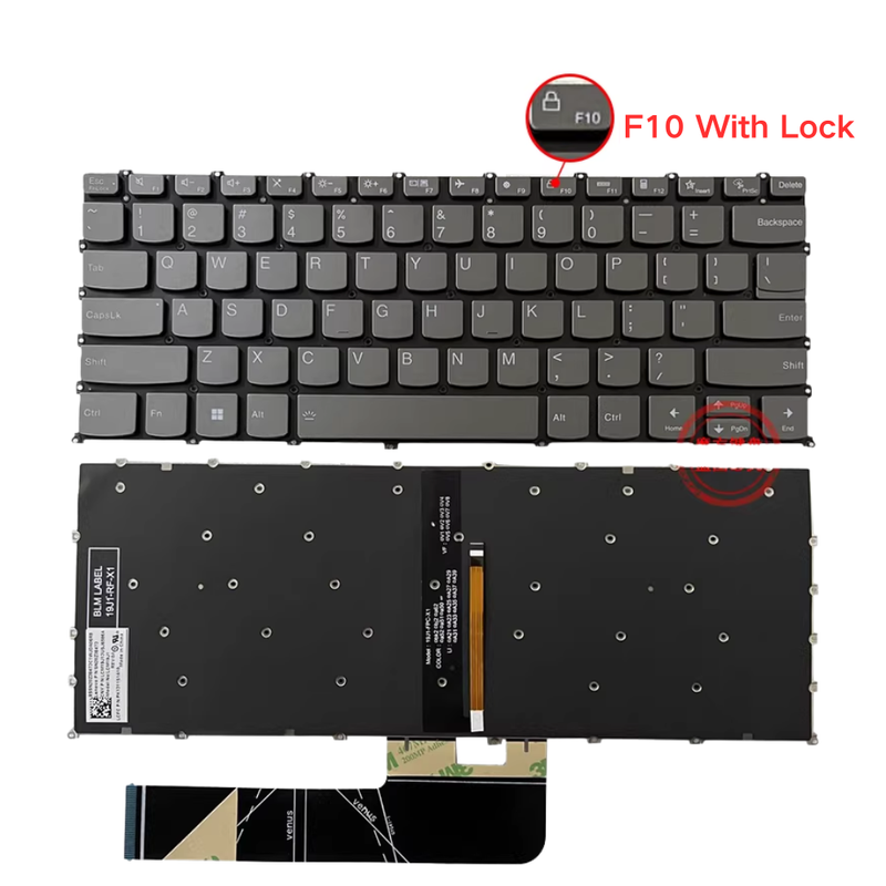 Cargue la imagen en el visor de la galería, Lenovo IdeaPad 5 2-in-1 14IRU9 14IRH9 14Q8X9 14AHP9 Series - Laptop Keyboard With Backlit US English Layout - Polar Tech Australia
