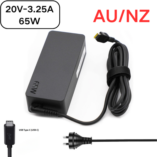 [65W][Type-C] Lenovo USB C Laptop AC Wall Travel Charger Travel Adapter - Polar Tech Australia