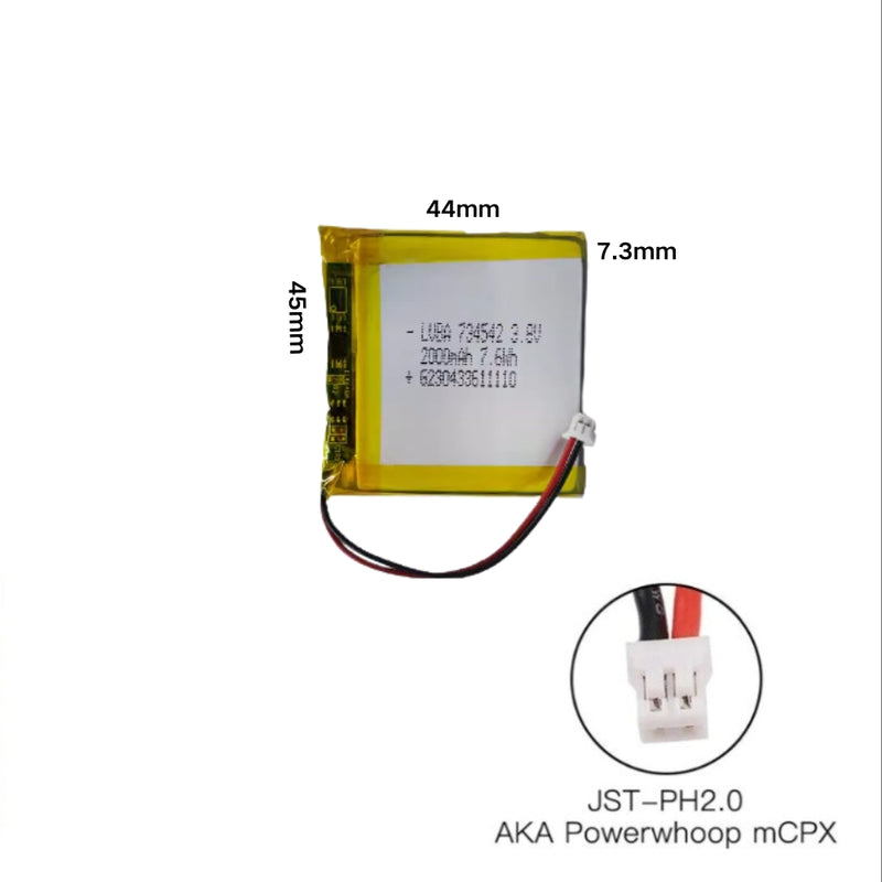 Load image into Gallery viewer, [PH2.0-JST Connector][734542] Universal 2000mAh 3.8V Rechargeable Li-Ion Lithium Polymer Battery - Polar Tech Australia
