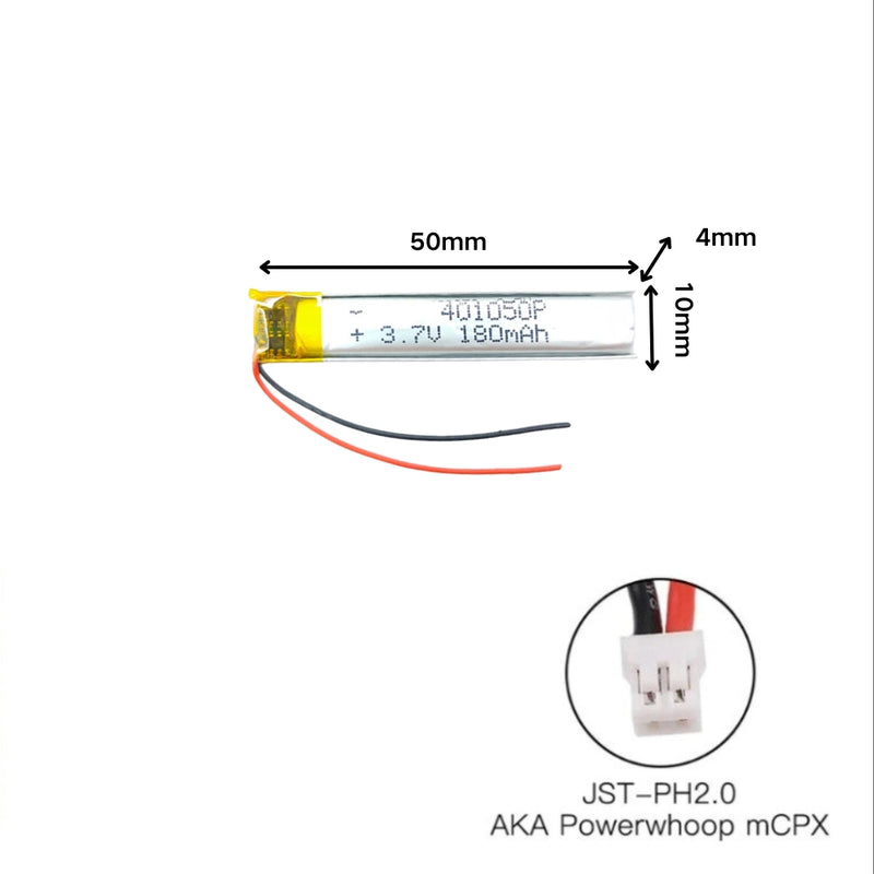 Chargez l&#39;image dans la visionneuse de la galerie, [PH2.0-JST Connector][401050] Universal 160mAh 3.7V Rechargeable Li-Ion Lithium Polymer Battery - Polar Tech Australia

