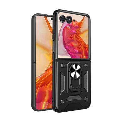 Motorola Moto Razr Plus 2024 - Armor Ring Holder TPU Hybrid PC Phone Case