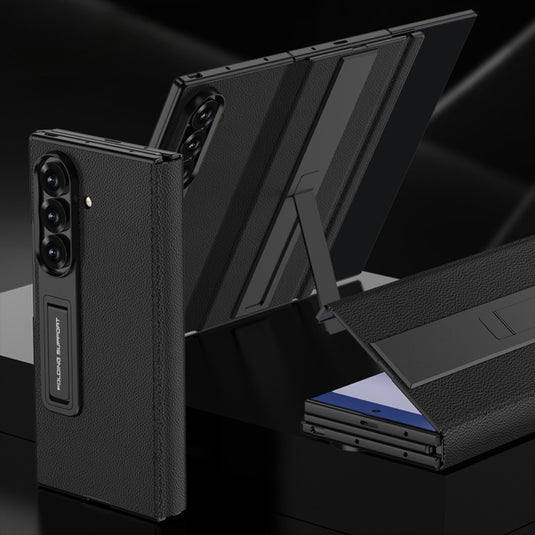 Samsung Galaxy Z TriFold - Business Flip Leather Cover with Integrated Screen Protector and Stand
