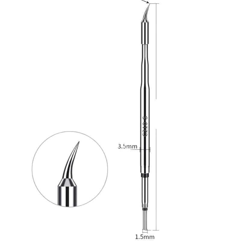 Load image into Gallery viewer, [LXZ924211] C210 Soldering Iron Tip Replacement Compatible with JBC T26 Soldering Station Handle, Soldering Iron, Soldering Bent Tip Knife Head - Polar Tech Australia
