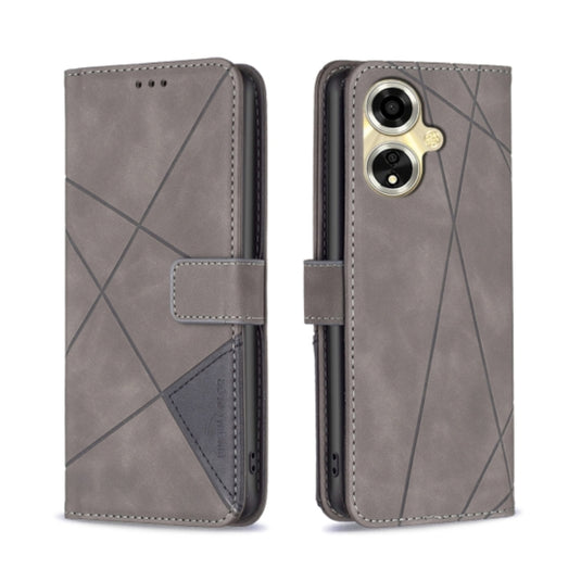 OPPO A59 5G (CPH2617) - Magnetic Buckle Rhombus Texture Leather Phone Case - Polar Tech Australia