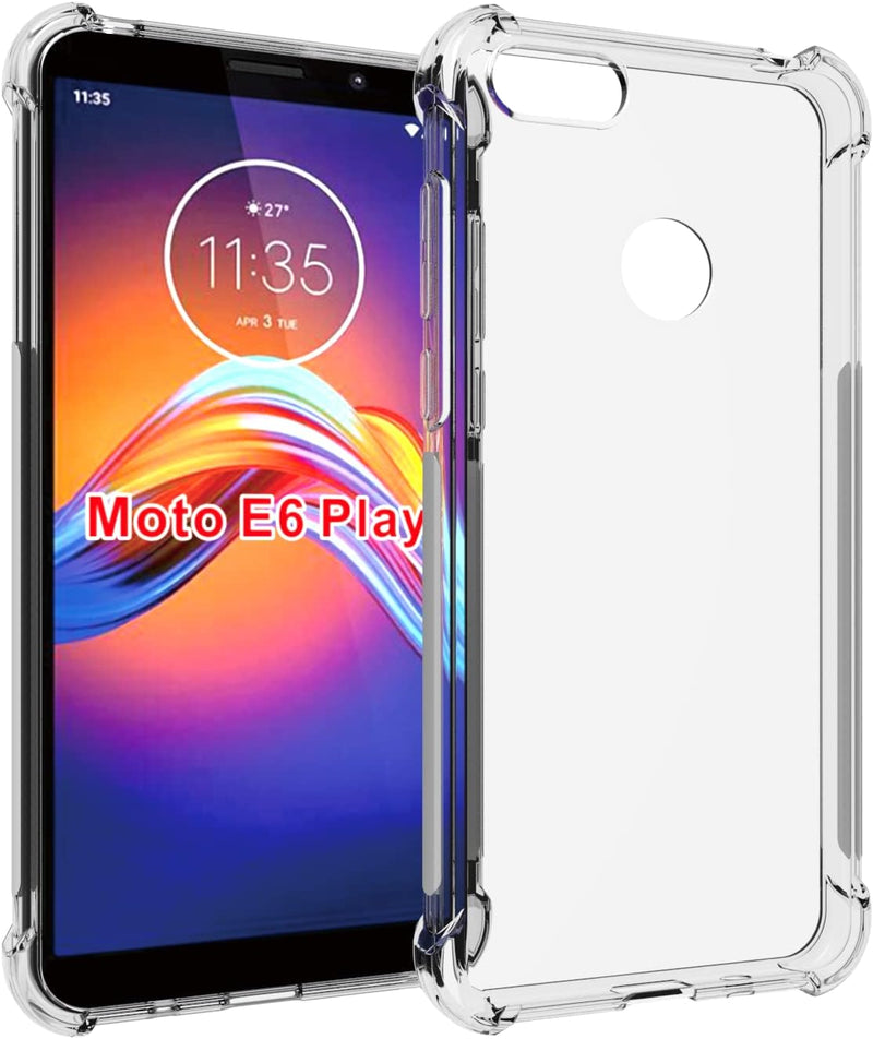 Chargez l&#39;image dans la visionneuse de la galerie, Motorola Moto E6 Play - AirPillow Cushion Transparent Soft Clear TPU Four Corners Protective Case - Polar Tech Australia
