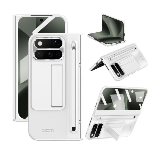 Google Pixel 11 Pro Fold - Electroplated Hinge Full-Cover Shockproof Case (With Stylus Pen)