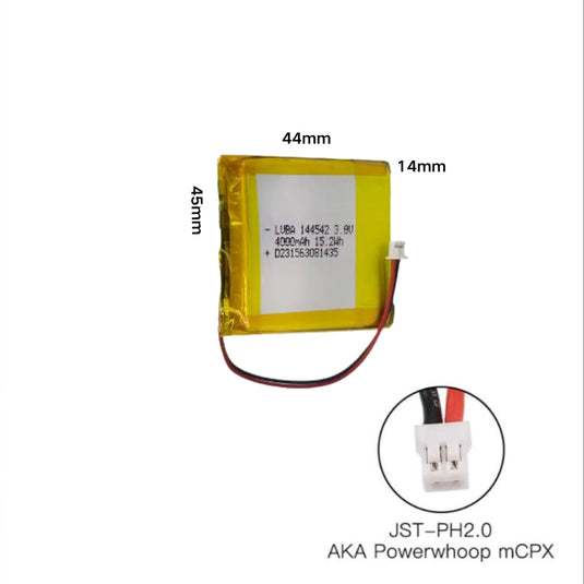 [PH2.0-JST Connector][144542] Universal 4000mAh 3.8V Rechargeable Li-Ion Lithium Polymer Battery - Polar Tech Australia