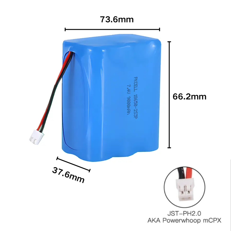 Load image into Gallery viewer, [PH2.0-JST Connector][18650] Universal 9000mAh 7.4V Rechargeable Li-Ion Lithium Polymer Battery - Polar Tech Australia
