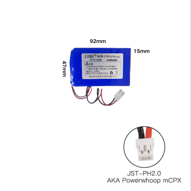 Load image into Gallery viewer, [PH2.0-JST Connector][154790] Universal 2200mAh 12V Rechargeable Li-Ion Lithium Polymer Battery - Polar Tech Australia

