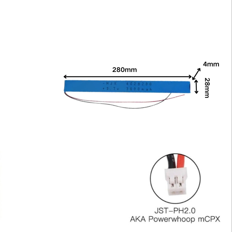 Chargez l&#39;image dans la visionneuse de la galerie, [PH2.0-JST Connector][4028280] Universal 3000mAh3.7V Rechargeable Li-Ion Lithium Polymer Battery - Polar Tech Australia
