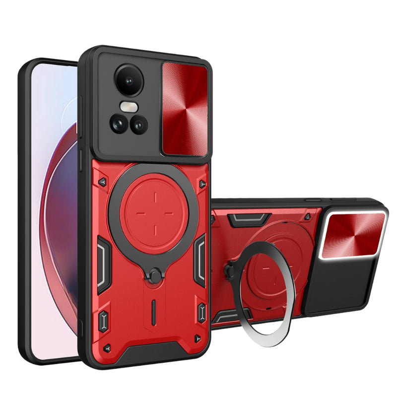 Cargue la imagen en el visor de la galería, [Built-in Stand][With Slide Lens Cover] OPPO Reno10 Pro+ 5G  (PHU110, CPH2521) - Anti-Drop Protective Shell Case - Polar Tech Australia
