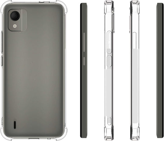 Nokia C110 - AirPillow Cushion Transparent Soft Clear TPU Four Corners Protective Case - Polar Tech Australia