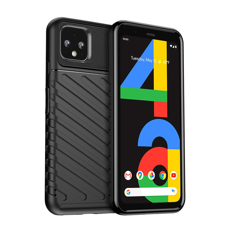 Cargue la imagen en el visor de la galería, Google Pixel 4A - Thunder Series Twill Texture Thickened Anti-fall Protection TPU Case
