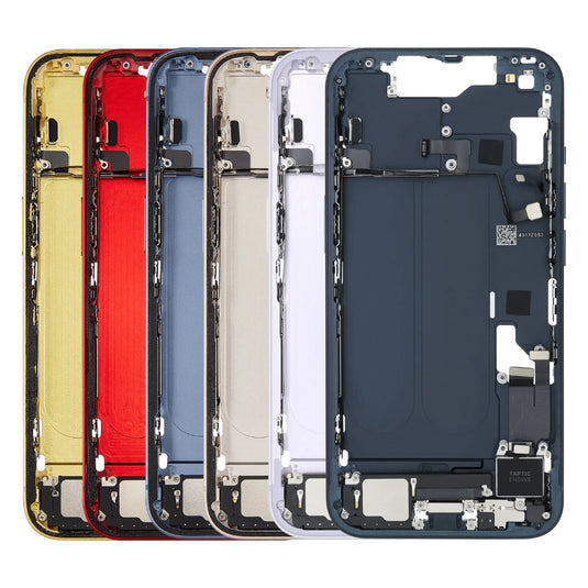 [With Built-in Parts] Apple iPhone 14 - Middle Housing Frame (US Without SIM Tray Version)