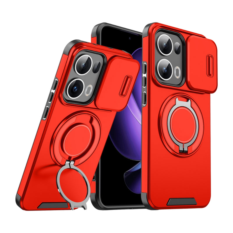 Cargue la imagen en el visor de la galería, [Built-in Stand][With Slide Lens Cover] OPPO Reno13 F 4G/5G - Anti-Drop Protective Shell Case - Polar Tech Australia
