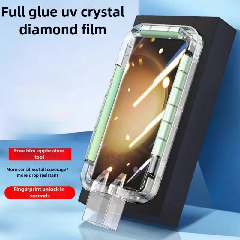 Cargue la imagen en el visor de la galería, [Self-Installation Kit][UV Glue][HD] Samsung Galaxy S22 Ultra - UV Full Covered Curved 9H Tempered Glass Screen Protective Protector
