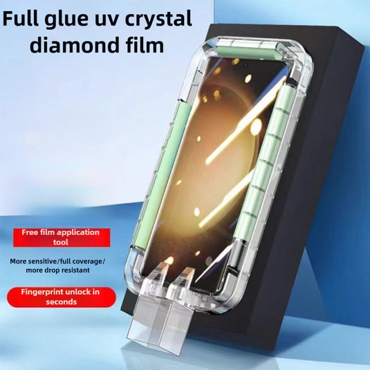 [Self-Installation Kit][UV Glue][HD] Samsung Galaxy S22 Ultra - UV Full Covered Curved 9H Tempered Glass Screen Protective Protector