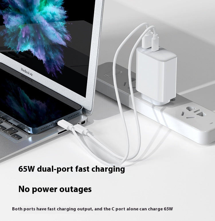 Load image into Gallery viewer, 65W Max PD Type-C +QC 3.0 USB Dual Port iPhone 16 Wall Travelling Charger Adapter - (SAA Approved/AU Plug) - Polar Tech Australia

