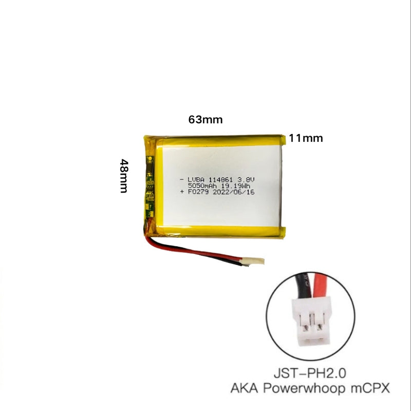 Load image into Gallery viewer, [PH2.0-JST Connector][114861] Universal 5050mAh 3.8V Rechargeable Li-Ion Lithium Polymer Battery - Polar Tech Australia
