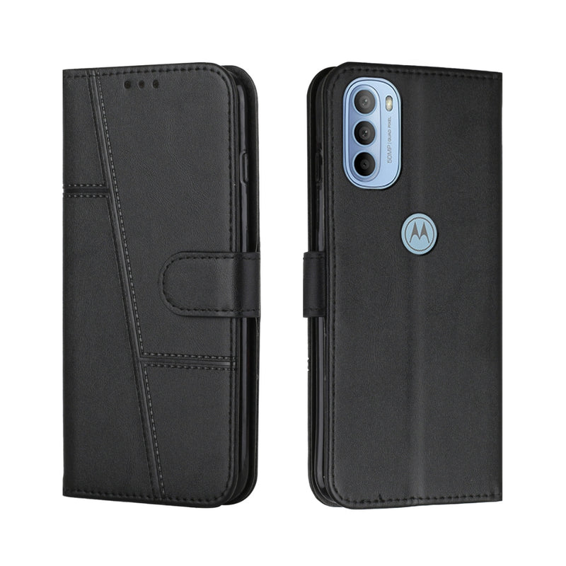 Load image into Gallery viewer, Motorola Moto G Power (2024) - Stitching Calf Texture Buckle Leather Phone Case
