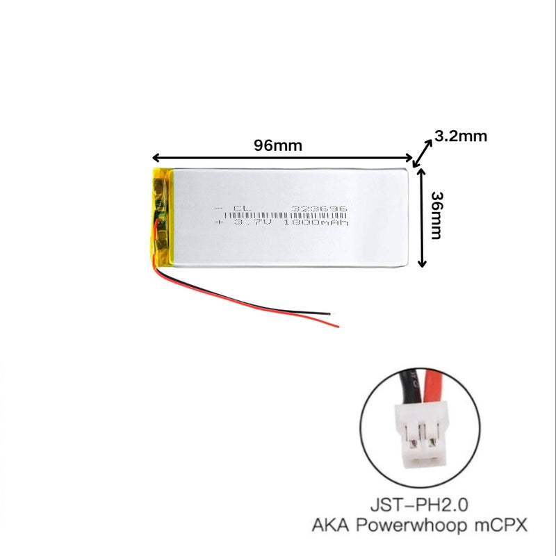Cargue la imagen en el visor de la galería, [PH2.0-JST Connector][323696] Universal 2000mAh 3.7V Rechargeable Li-Ion Lithium Polymer Battery - Polar Tech Australia

