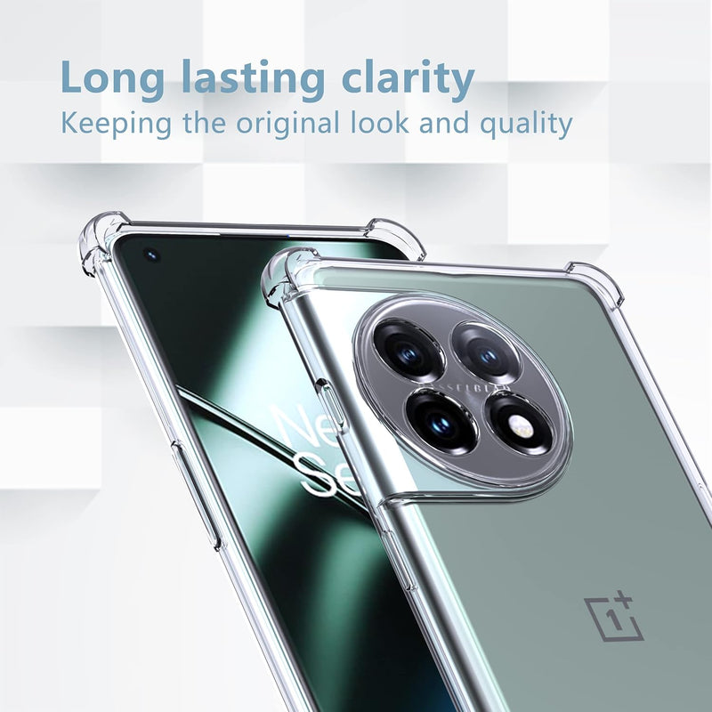 Cargue la imagen en el visor de la galería, OnePlus 1+11/11R - AirPillow Cushion Transparent Soft Clear TPU Four Corners Protective Case - Polar Tech Australia
