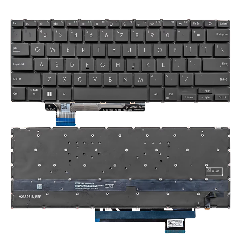 Chargez l'image dans la visionneuse de la galerie, ASUS Zenbook A14 UX3407 UX3407Q S3407Q 14" 14.0 Inch Series - Laptop Keyboard With Backlit US English Layout - Polar Tech Australia
