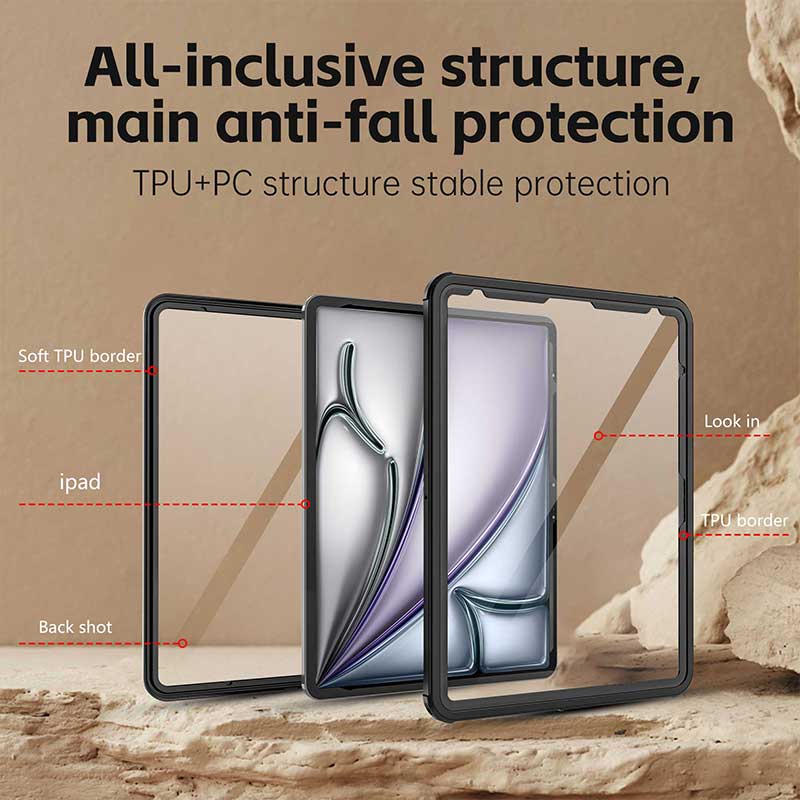 Chargez l&#39;image dans la visionneuse de la galerie, Apple iPad Air 13-inch M2 (2024) &amp; M3 (2025) - Shellbox Waterproof Heavy Duty Lifeproof Style Case - Polar Tech Australia
