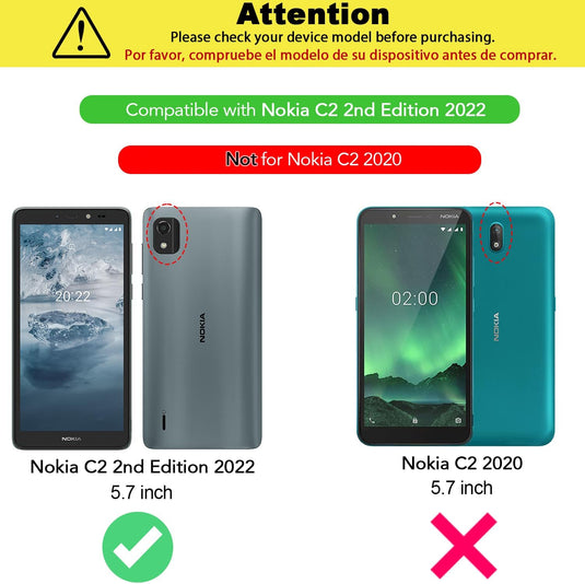 Nokia C2 2nd Edition - AirPillow Cushion Transparent Soft Clear TPU Four Corners Protective Case - Polar Tech Australia