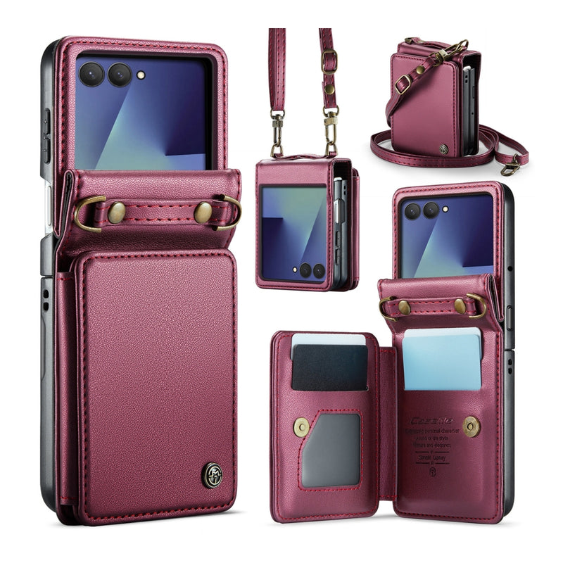 Load image into Gallery viewer, Samsung Galaxy Z Flip7 5G - Card Slots Holder RFID Anti-theft Phone Case
