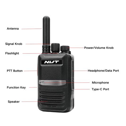 [PT-N30] NUT Long Range With 16 FRS Channels Two-Way Portable Walkie Talkies - Polar Tech Australia