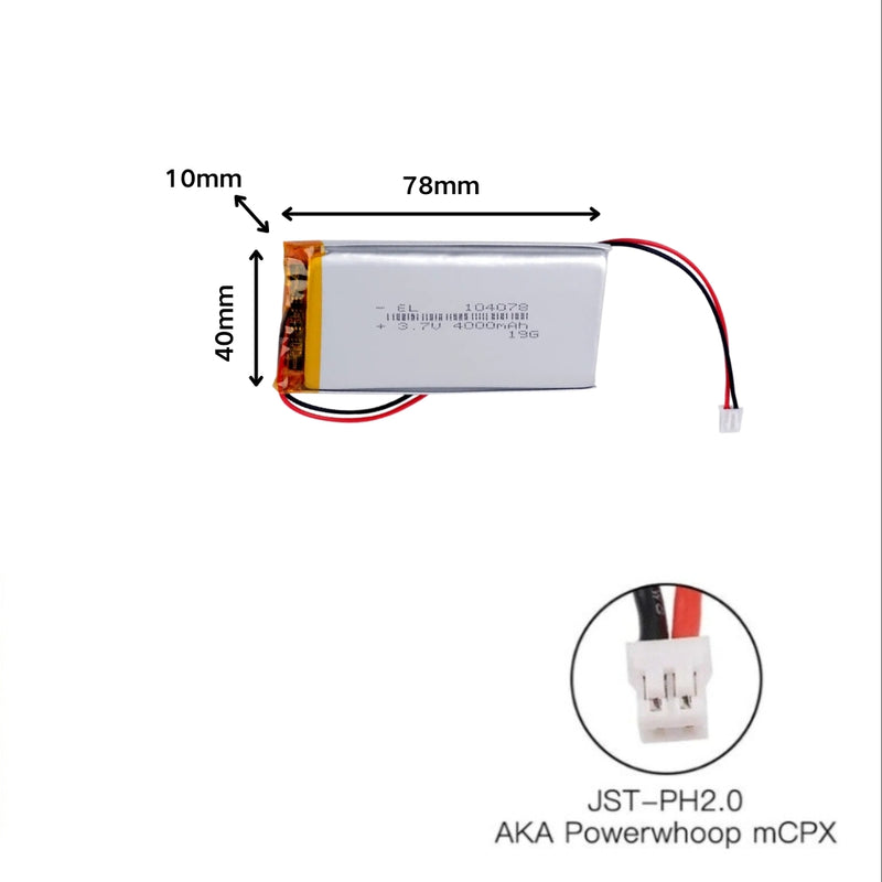 Chargez l&#39;image dans la visionneuse de la galerie, [PH2.0-JST Connector][104078] Universal 4000mAh 3.7V Rechargeable Li-Ion Lithium Polymer Battery - Polar Tech Australia

