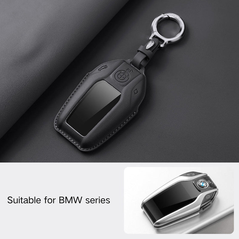 Load image into Gallery viewer, BMW Leather Car Key Fob Case Cover For 1, 2, 3, 5, 7 Series, X1, X3, X5, X6, X7, ix1, ix40, ix50, i8
