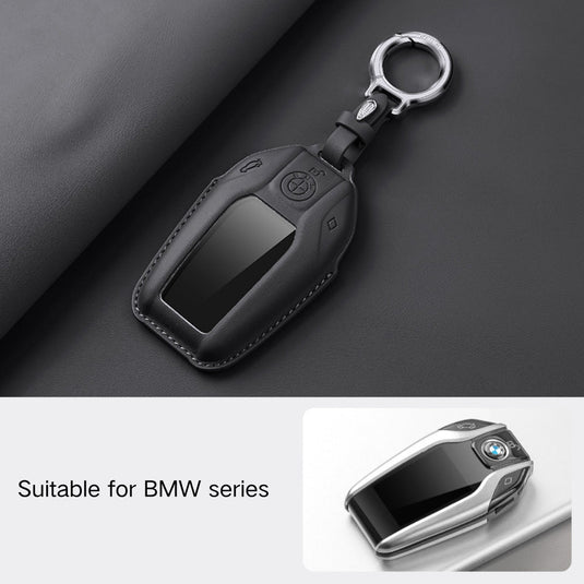 BMW Leather Car Key Fob Case Cover For 1, 2, 3, 5, 7 Series, X1, X3, X5, X6, X7, ix1, ix40, ix50, i8