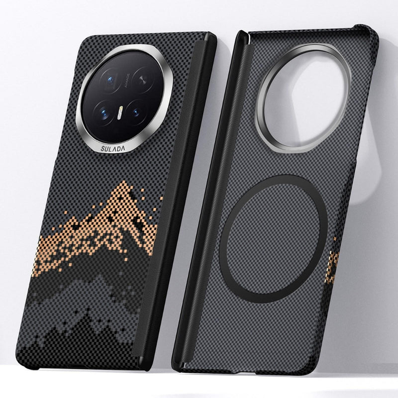 Load image into Gallery viewer, Honor Magic V6 - Kevlar Pixel Grid Texture Magnetic Phone Case
