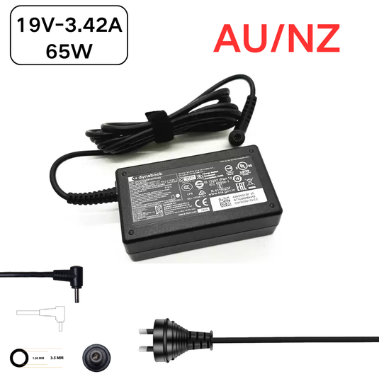 [65W/19V-3.42A][3.5*1.35mm] Toshiba Dynabook PA5367E-1AC3 Series - AC Power Adapter Laptop Wall Charger