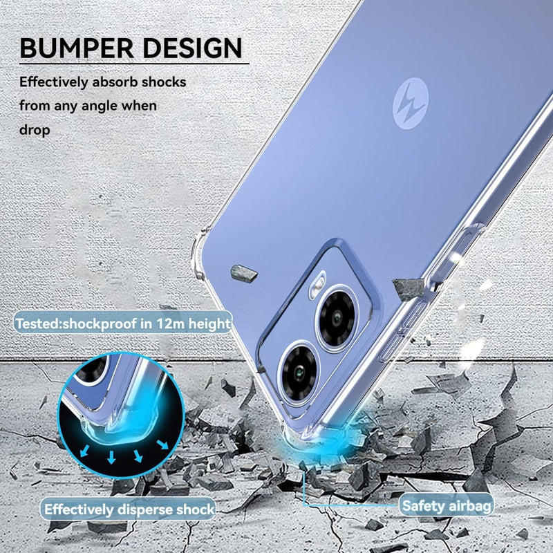 Chargez l&#39;image dans la visionneuse de la galerie, Motorola Moto G35 - AirPillow Cushion Transparent Soft Clear TPU Four Corners Protective Case - Polar Tech Australia
