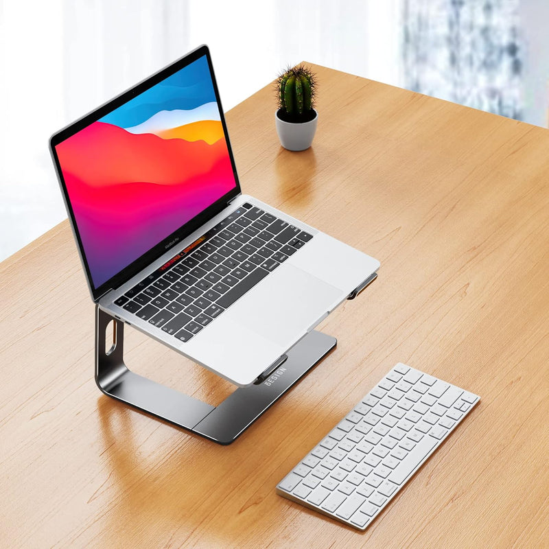 Cargue la imagen en el visor de la galería, Aluminum Laptop Stand, Ergonomic Detachable Computer Stand, Riser Holder Notebook Stand Compatible with Macbook, Pro, Dell, HP, Lenovo More 10-15.6&quot; Laptops
