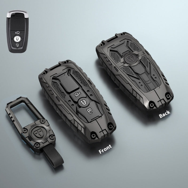 Chargez l&#39;image dans la visionneuse de la galerie, Ford Heavy-Duty Mecha Car Key Fob Case Cover For Mondeo, Focus, Mustang, Fusion, Raptor F-150, F-250, F-350, F-450, F-550, Edge, Explorer, Maverick
