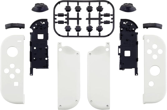 Nintendo Switch & Switch OLED White Custom Housing Case with Full Set Button for Joycon Handheld Controller Replacement Shell Buttons