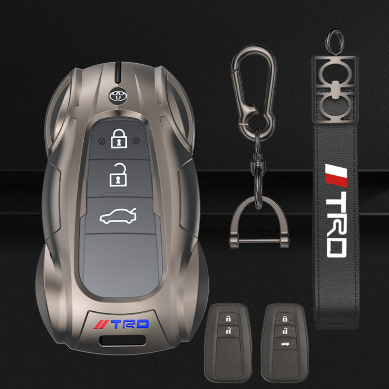 Load image into Gallery viewer, Toyota Metal Cool Fashionable Car Key Fob Case Cover For Crown, Corolla, Camry, C-HR, BZ4X, Prado, RAV4, Avalon, Prius, Alpharo, Mirai
