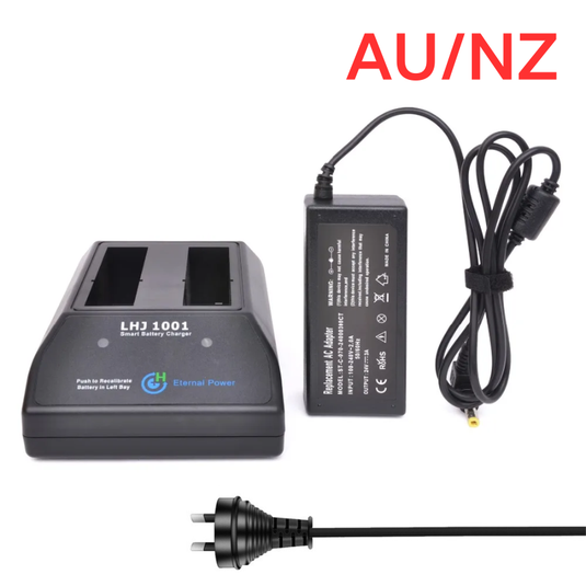 [LHJ 1001]  For Noyes OFL-250 NC2040 NC2040HD NC2040HD31 NC2024NO29 - Replacement Battery Dual Port Charger Adapter