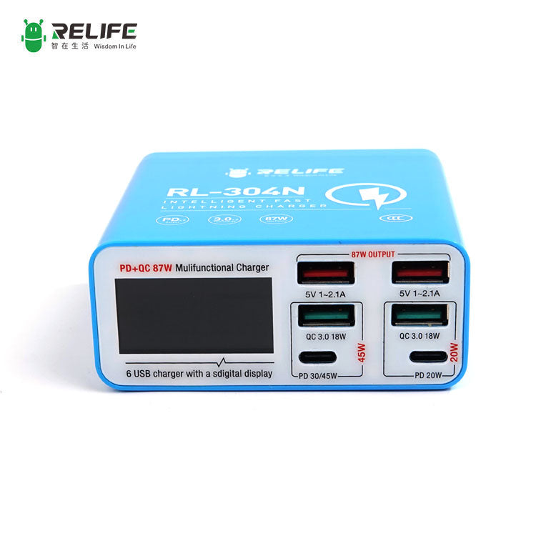 Cargue la imagen en el visor de la galería, [RL-304N] RELIFE Intelligent Digital Display 6-Port Charger/Wide Voltage - Polar Tech Australia
