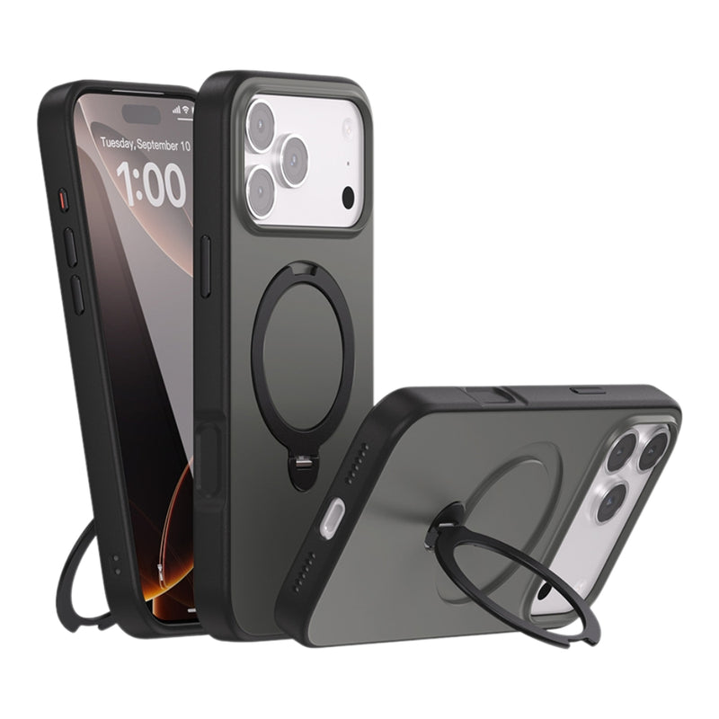 Load image into Gallery viewer, Apple iPhone 17 Pro - Contrast Color Rotation Holder Magsafe Phone Case

